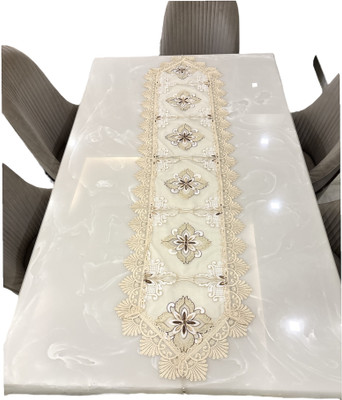 TANLOOMS Multicolor, White 177 cm Table Runner(Polyester)