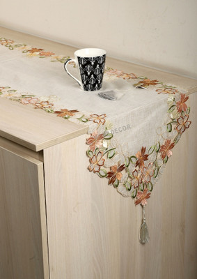 DECOLOGY Brown 178 cm Table Runner(Cotton)
