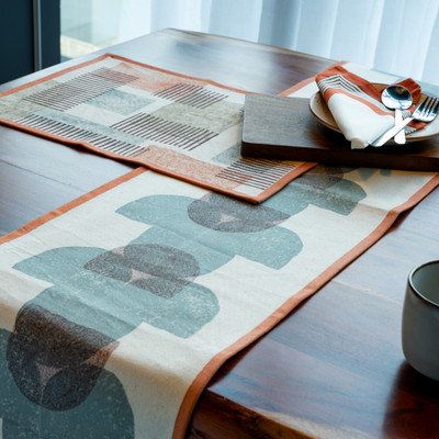 THE FAR STORE Multicolor 140 cm Table Runner(Cotton)