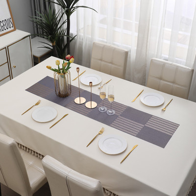 HOKiPO Purple 135 cm Reversible Table Runner(PVC)