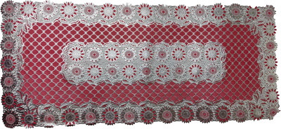 SHRI MAHAVIR IMPEX Multicolor 80 cm Table Runner(PVC)