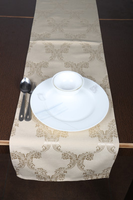 Home-The best is for you Beige 152 cm Table Runner(Cotton)