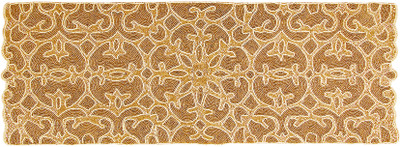 INDIAN ARTISANS Gold 86 cm Table Runner(Polyester, Silk)