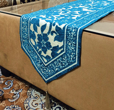 Saksham Enterprises Blue 186 cm Table Runner(Cotton)