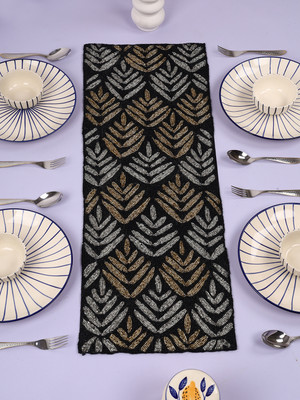 Aaditya Exports Black 91.44 cm Table Runner(Polyester)