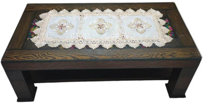 MONKDECOR White, Multicolor 83 cm Table Runner(Polyester)