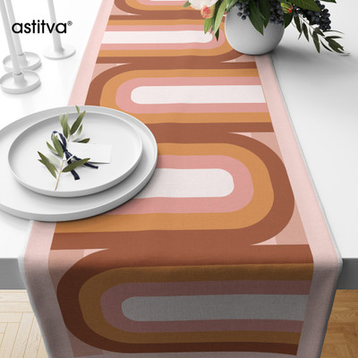 ASTITVA Multicolor 179 cm Table Runner(Cotton)