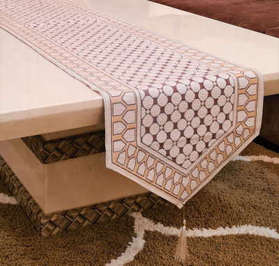 Groki Beige 183 cm Table Runner(Cotton)