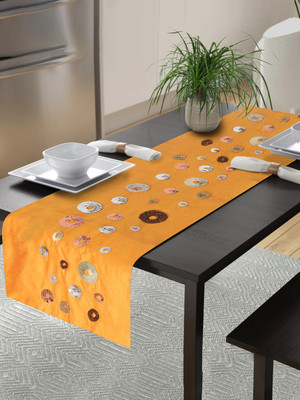 Alina decor Yellow 152 cm Table Runner(Polyester)