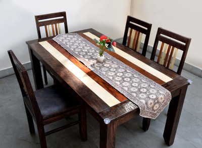KRISSTA Brown 183 cm Table Runner(Cotton)