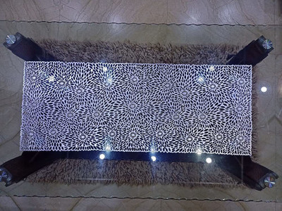 Dakshya Industries Silver 91 cm Table Runner(PVC)