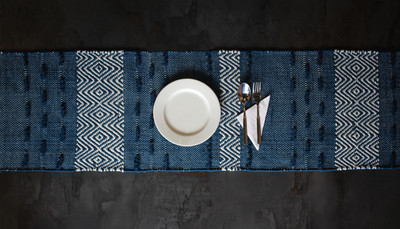 Impression Hut Multicolor 218.4 cm Reversible Table Runner(Cotton)