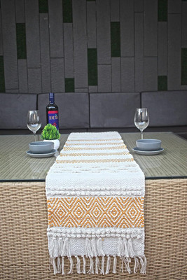 Bloomtex Yellow 182 cm Reversible Table Runner(Cotton)