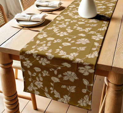 Vargottam Yellow 152 cm Table Runner(Cotton)