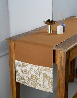 RATAN CART Brown 182 cm Table Runner(Cotton)