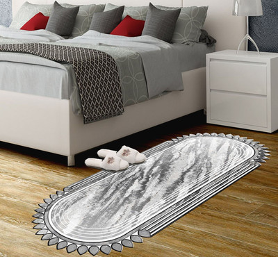LkRunner Grey 139 cm Reversible Table Runner(Polyester)