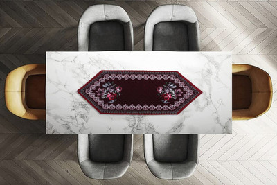 DPA Collection Maroon 86 cm Table Runner(Linen)