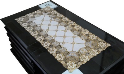 KUBER INDUSTRIES Gold 40 cm Table Runner(Nylon)