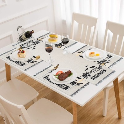 ROYAL STORYZ Black, White 138 cm Table Runner(Polyester, Cotton, Jacquard)