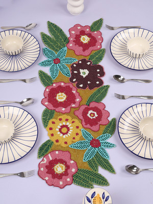 Aaditya Exports Multicolor 91.44 cm Table Runner(Polyester)