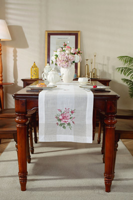 MONKDECOR Pink 177.8 cm Table Runner(Linen)