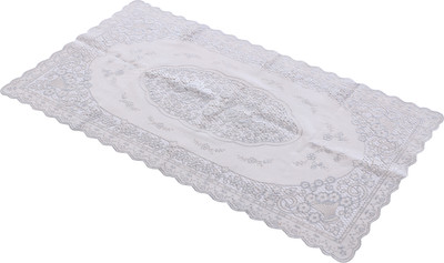 KUBER INDUSTRIES White 85 cm Table Runner(PVC)