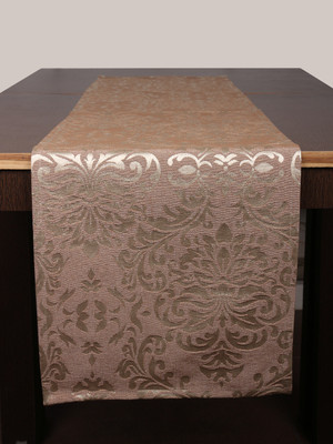 Home-The best is for you Brown 152 cm Table Runner(Cotton)