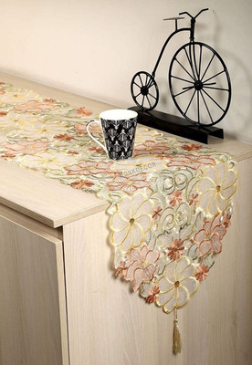 TANLOOMS Brown 177.8 cm Table Runner(Polyester)
