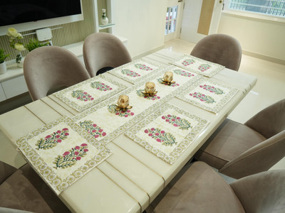 PaavniDecors Pink 72 cm Table Runner(Canvas)