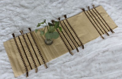 Dekor World Beige 240 cm Table Runner(Cotton)