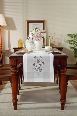 MONKDECOR Brown 177.8 cm Table Runner(Linen)