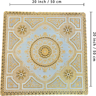 DELHI PVC CORP Gold 50 cm Table Runner(Lace)