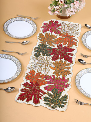 Hawamahal Multicolor 90 cm Table Runner(Polyester)