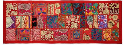 Hawamahal Red 150 cm Table Runner(Cotton)