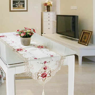 MONKDECOR Multicolor, White 178 cm Table Runner(Satin)