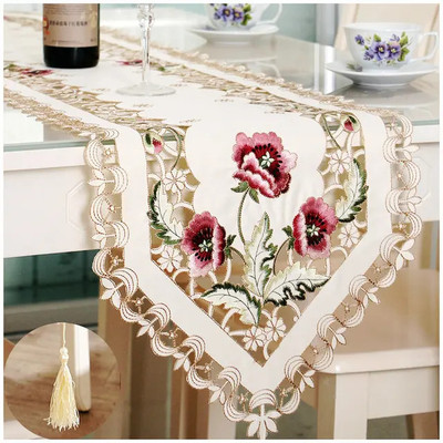 MONKDECOR Multicolor, White 178 cm Table Runner(Satin)