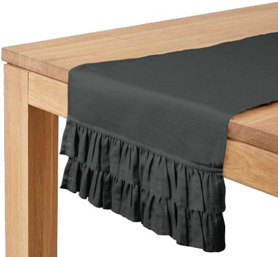 Vargottam Grey 35.56 cm Table Runner(Cotton)