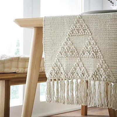 North Field Beige 182 cm Reversible Table Runner(Cotton)