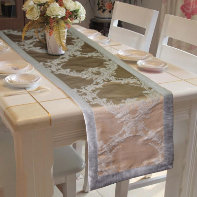 Lushomes Silver 182 cm Table Runner(Jacquard)