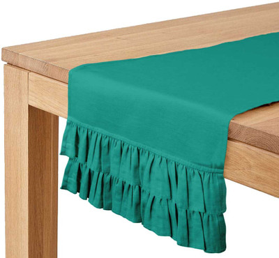 Vargottam Green 35.56 cm Table Runner(Cotton)