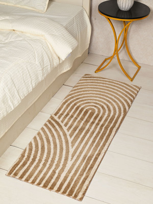 Saral Home Beige 110 cm Table Runner(Polyester)