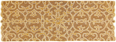 INDIAN ARTISANS Gold 86 cm Table Runner(Polyester, Silk)