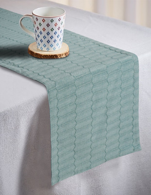 AIRWILL Green 182 cm Reversible Table Runner(Cotton)