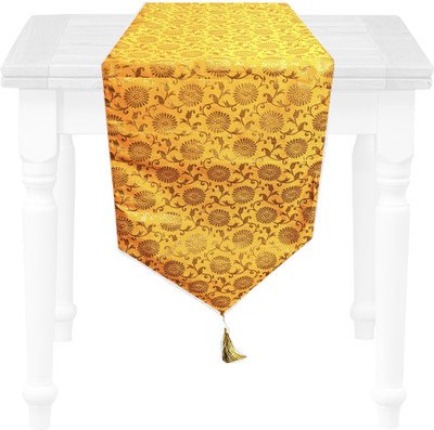 VIREO Yellow 178 cm Table Runner(Jacquard)
