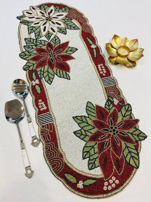 MFU-MADE FOR YOU Maroon 91.44 cm Table Runner(Polyester)