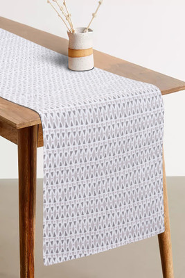 AIRWILL Grey 152 cm Reversible Table Runner(Cotton)