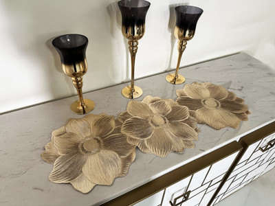 LaVichitra Gold 91 cm Table Runner(PVC)