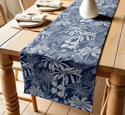 Vargottam Blue 152 cm Table Runner(Cotton)