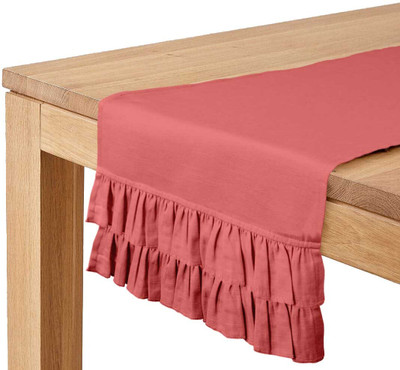 Vargottam Pink 35.56 cm Table Runner(Cotton)