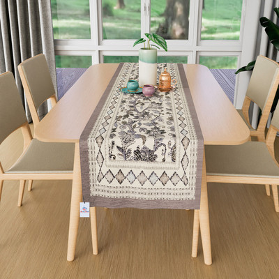Heart Home Grey 183 cm Reversible Table Runner(Velvet)